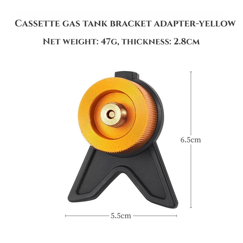 Butane Adapter With Bracket Outdoor Butane Gas Conversion Joint Camping Stove Adapter Screw Valve Output Nozzle Bottle Adapter