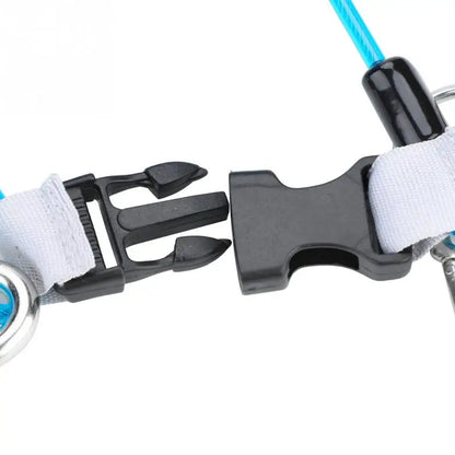 Diving Lanyard Anti-lost Spring Coil Safety Emergency Lanyard Little Tool with Quick Release for Diving Outdoor Climbing