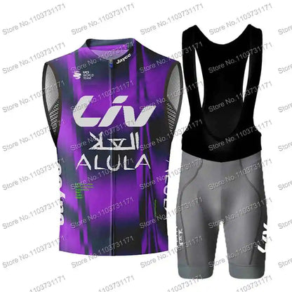 2025 Pro Team Jayco Alula Wind Vest Bicycle Clothing Sleeveless Multicolored Mens Cycling Vest Windproof MTB Windbreaker