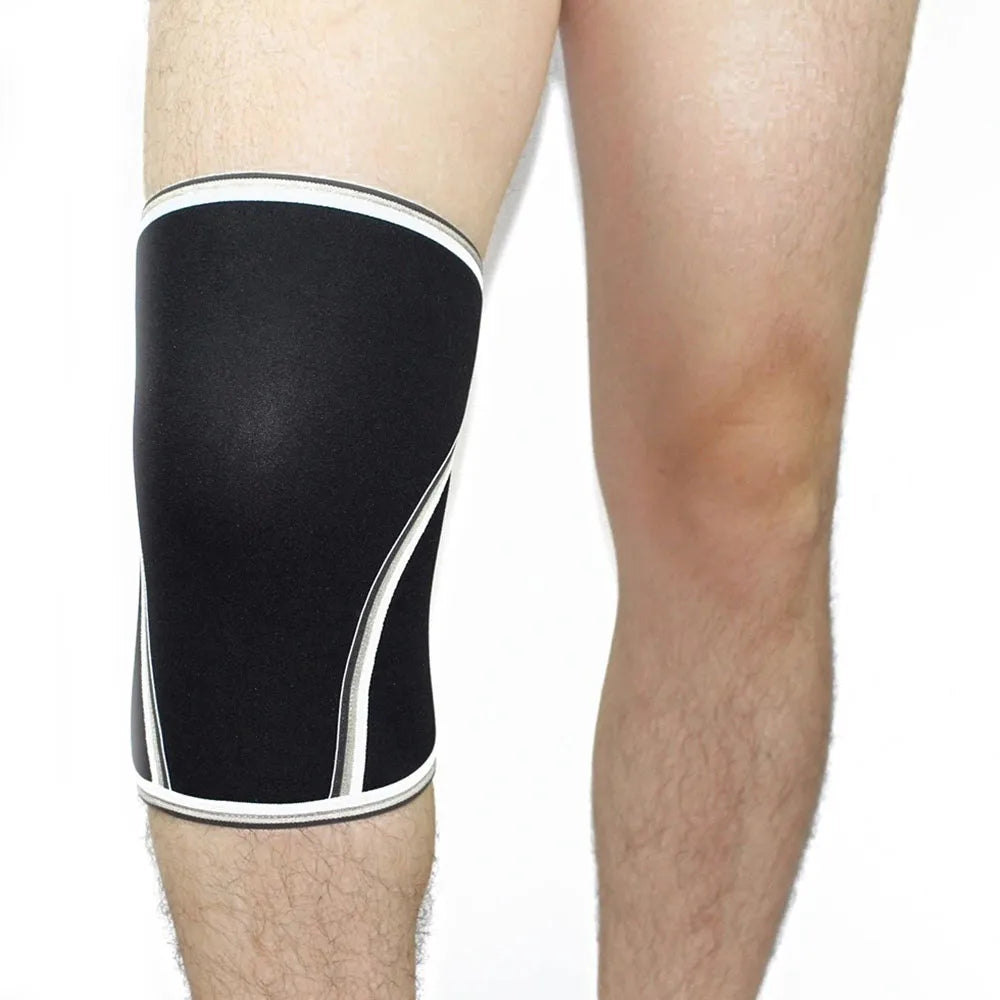 Weightlifting Knee Support Sleeve Neoprene Sports Knee Brace 7mm Anti-Sprain Powerlifting Hiking Cycling Training Protector