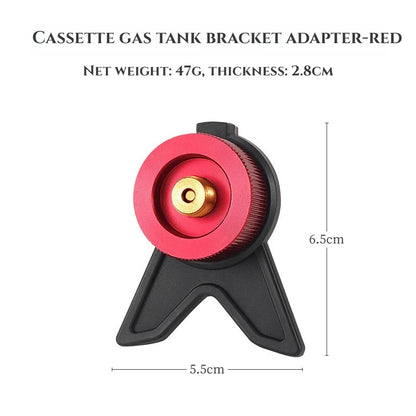 Butane Adapter With Bracket Outdoor Butane Gas Conversion Joint Camping Stove Adapter Screw Valve Output Nozzle Bottle Adapter