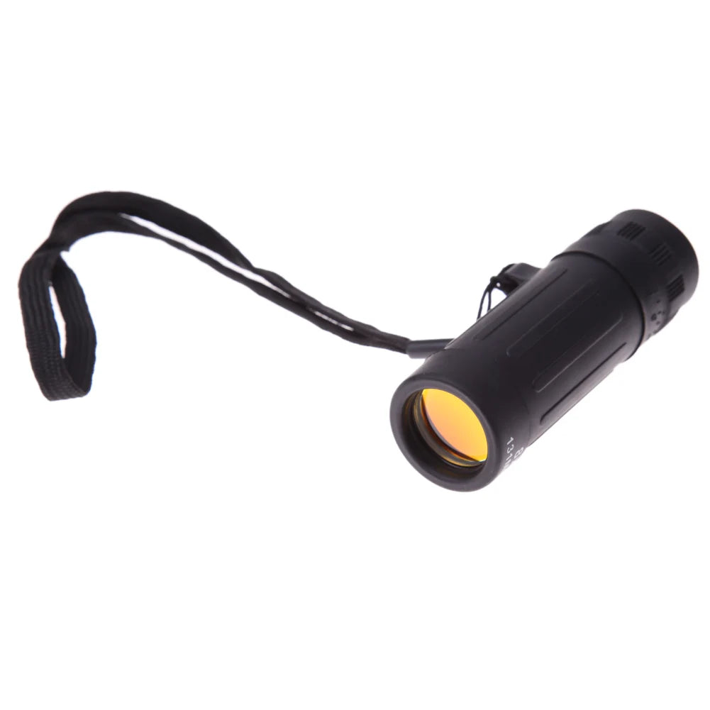 8x21 Outdoor Telescope Rubber Housing Mini HD Monocular Multicoat Eyepiece with Rope Cleaning Cloth for Bird Watching Tourism