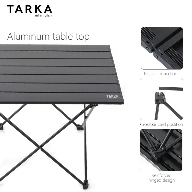 TARKA Ultralight Portable Folding Camping Table for Outdoor Picnic BBQ High Strength Aluminum Portable Desk