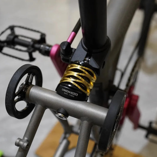 Unionjack Pline Tline wave pattern shock absorber for Brompton spring suspension