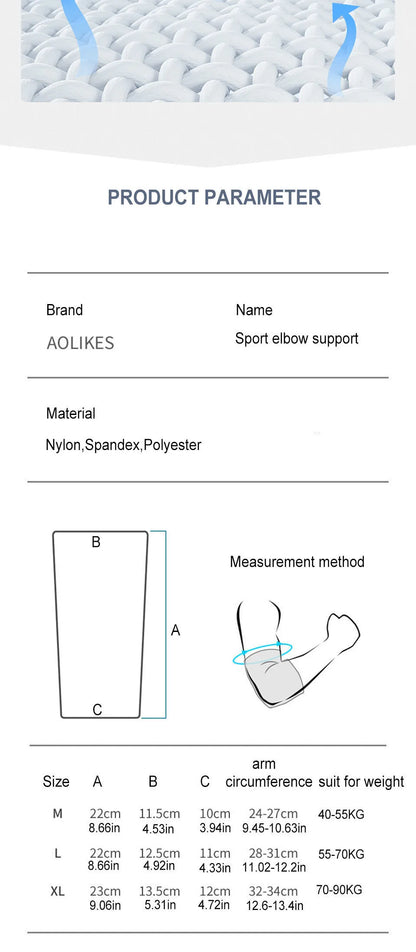 AOLIKES 1PCS New Elbow Compression Sleeve,Tennis Elbow Braces for Tendonitis and Tennis Elbow,Arm Supports golfer elbow support