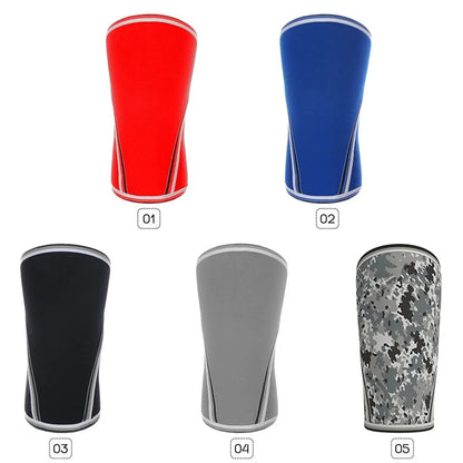 Weightlifting Knee Support Sleeve Neoprene Sports Knee Brace 7mm Anti-Sprain Powerlifting Hiking Cycling Training Protector