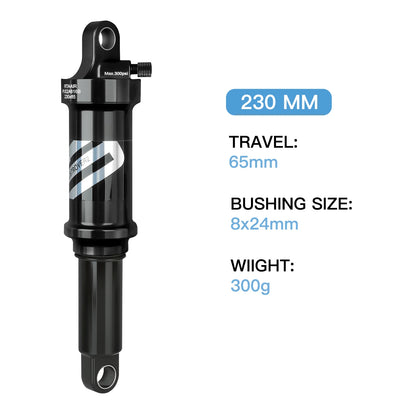 BOLANY Soft Tail Bike Air Rear Absorber Mountain Bike Rear Shock Suspension XC DH Shock MTB 165/190/210/230mm Bike Parts