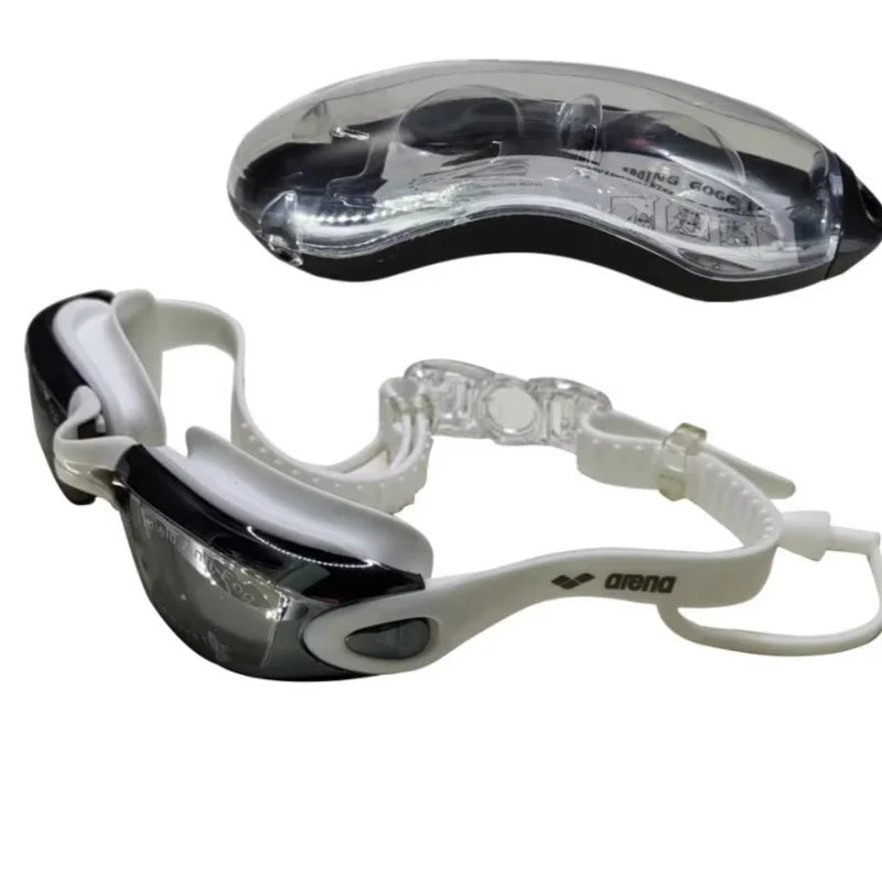 ARENA Professional Adult Anti-fog Swimming Goggles with Earplugs Men Women Swim Leak Proof Adjustable UV Protection Eyewear