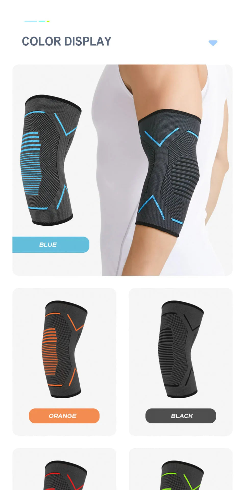 AOLIKES 1PCS New Elbow Compression Sleeve,Tennis Elbow Braces for Tendonitis and Tennis Elbow,Arm Supports golfer elbow support