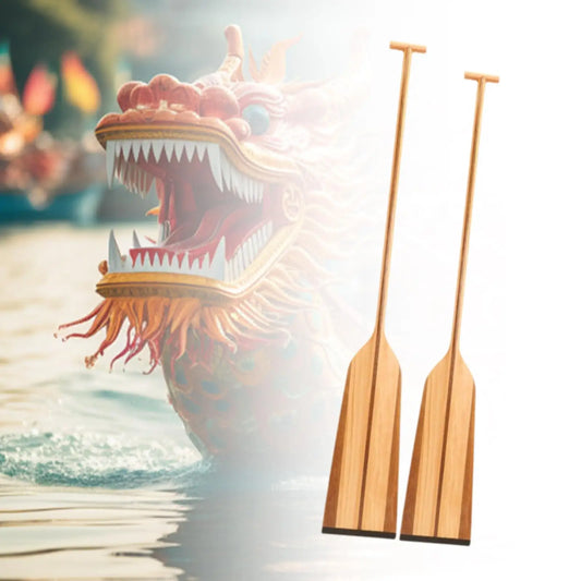 Canoe Paddle Ergonomic Supplies Boat Accessories Sports Beginner Premium Sturdy Dragon Boat Paddle Wood Boat Paddle Rowing Oars